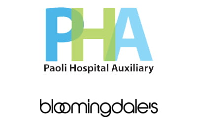 Paoli Hospital Auxiliary and Bloomingdale's logos