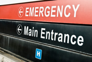 Emergency Main Entrance Sign