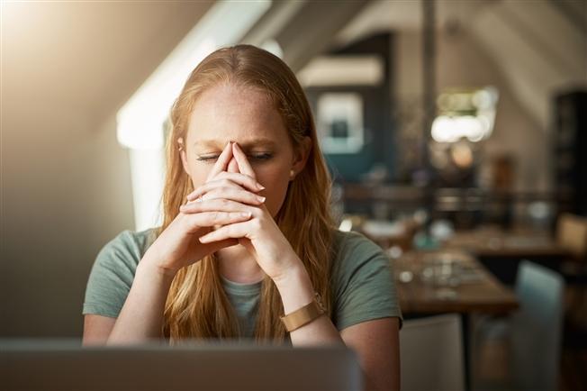 Woman with headache