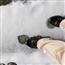 Footstep marks in the snow