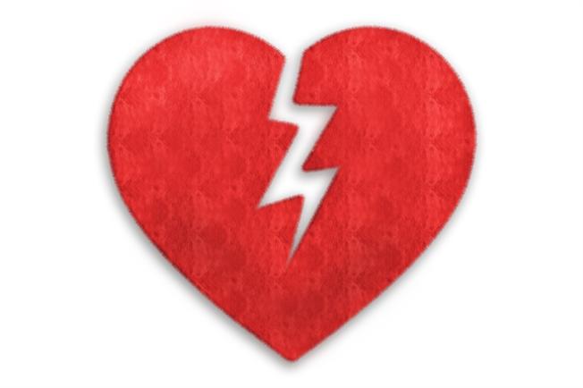 red heart shape with crack in it red heart shape with crack in it