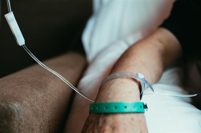 Man receiving chemotherapy Man receiving chemotherapy