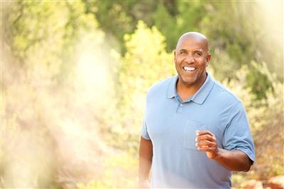 Man exercising outdoors