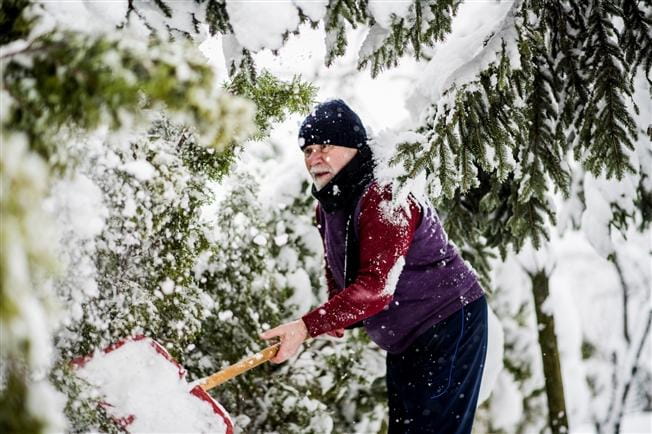 Man shoveling snow Man shoveling snow