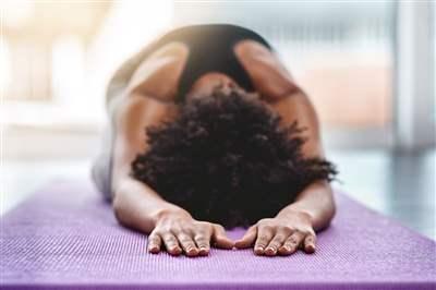 Woman relaxing doing yoga Woman relaxing doing yoga