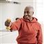 Senior women taking care of herself she exercise with dumbbells at home