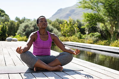 Woman meditating