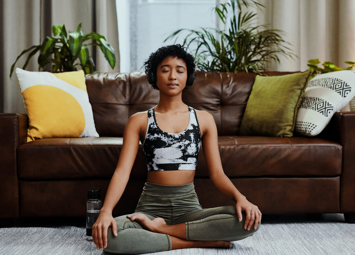 Woman meditating