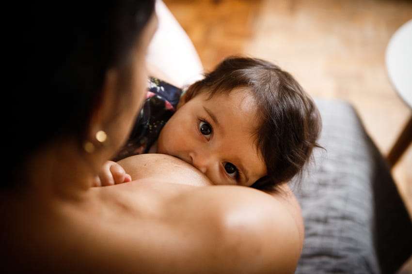 Mother breastfeeding her baby