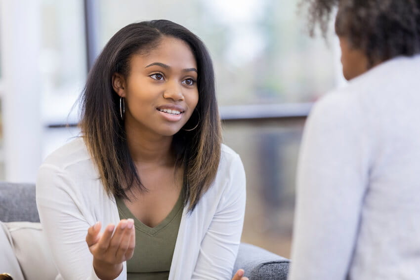 Young female patient at OB/GYN appointment