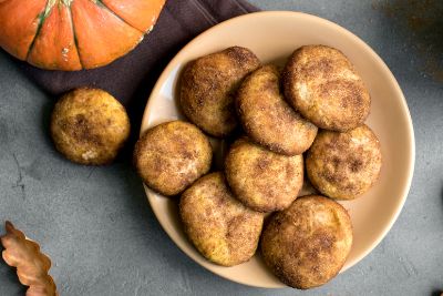 Pumpkin snickerdoodle cookies