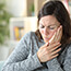 Woman with jaw pain