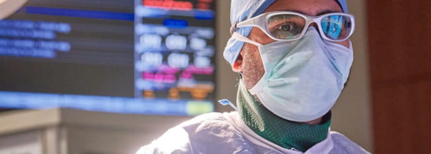 Sumeet Multani in Bryn Mawr Hospital Neurointervention Lab