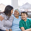 Cancer survivor with family