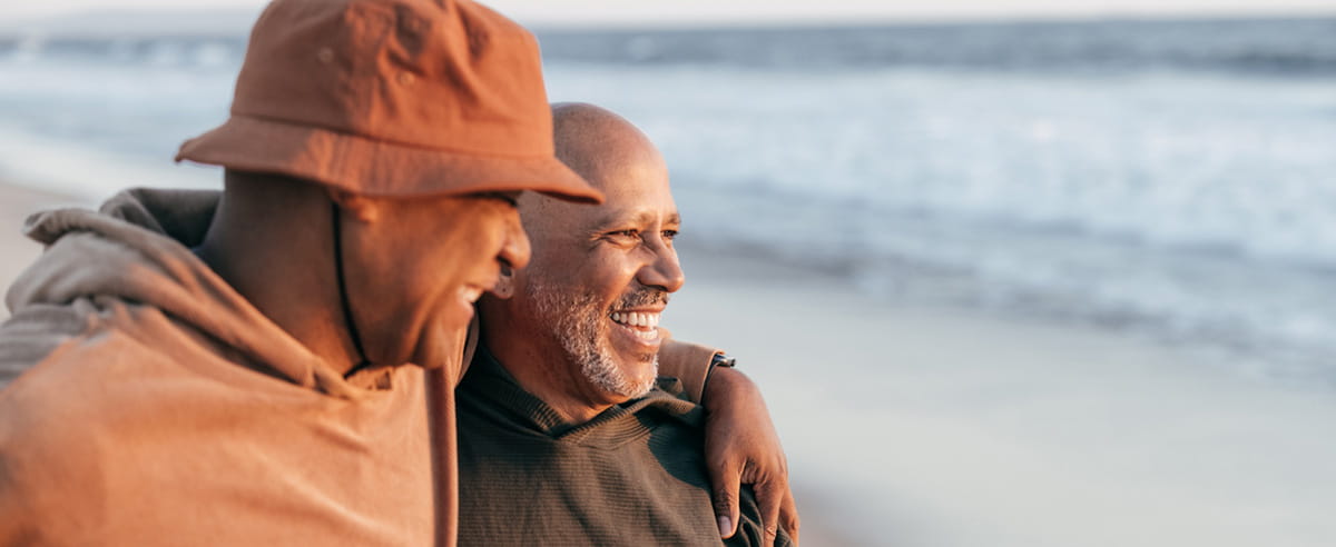 Senior Gay Couple on Beach