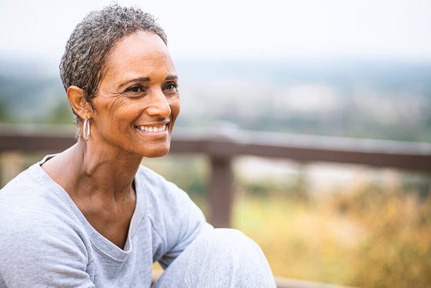 Senior Black Woman Outdoor Yoga Fitness