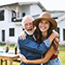 Photo of older man with younger woman laughing