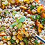 Farro and chickpea salad