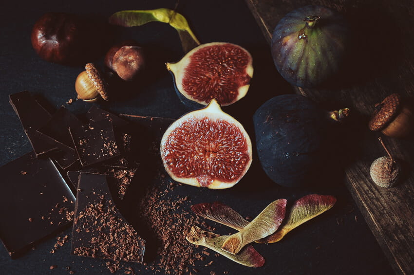 Figs and dark chocolate.