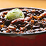Bean chili in a bowl.