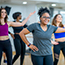 Group of women in a fitness class.