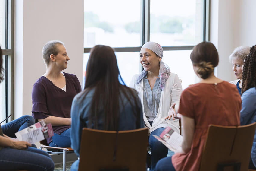 Women participating in support group