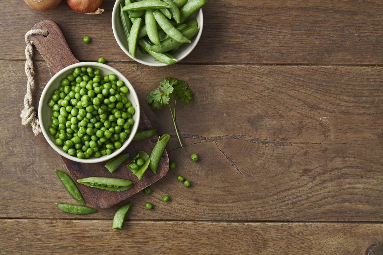 Peas in a bowl