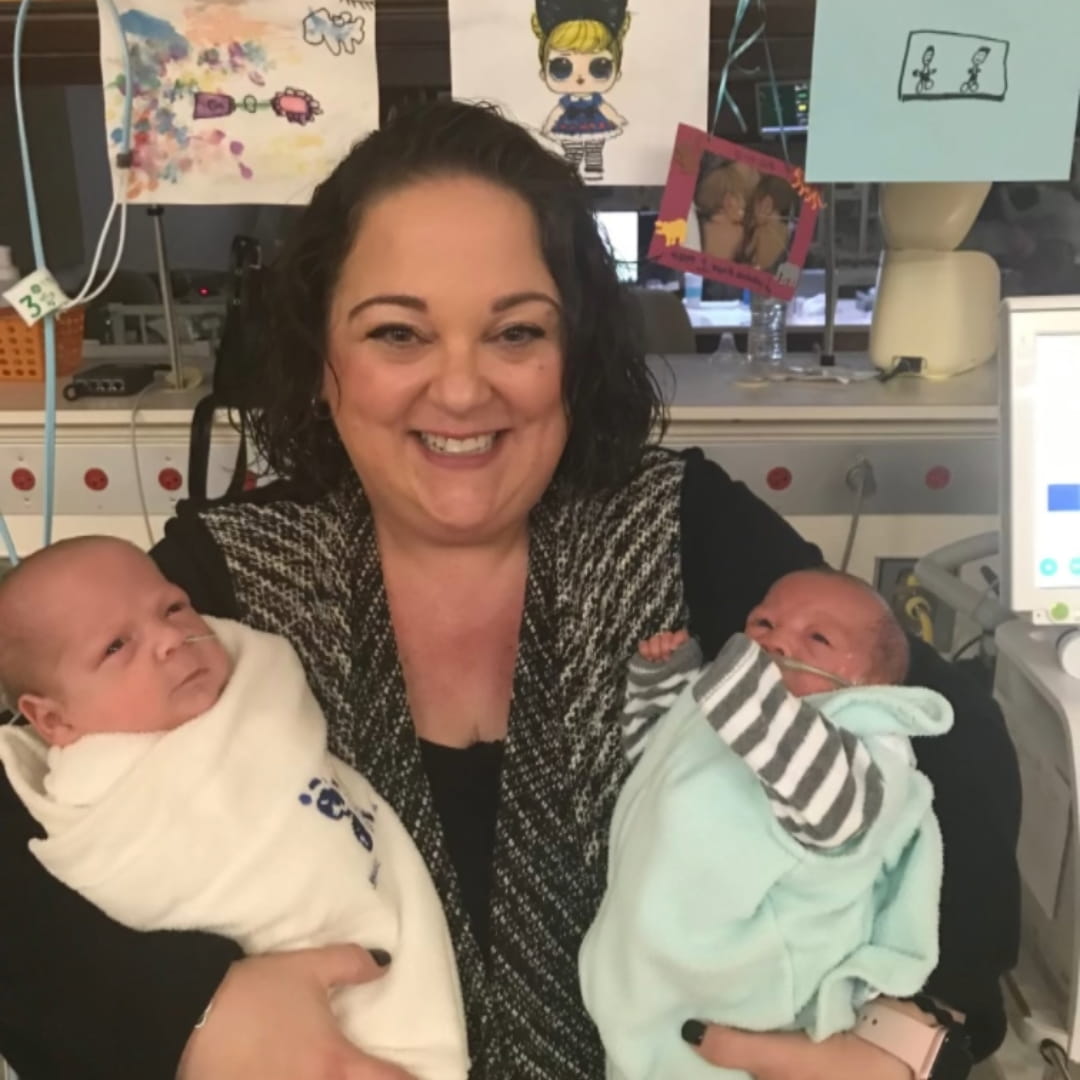 Heather Merin and her twin boys
