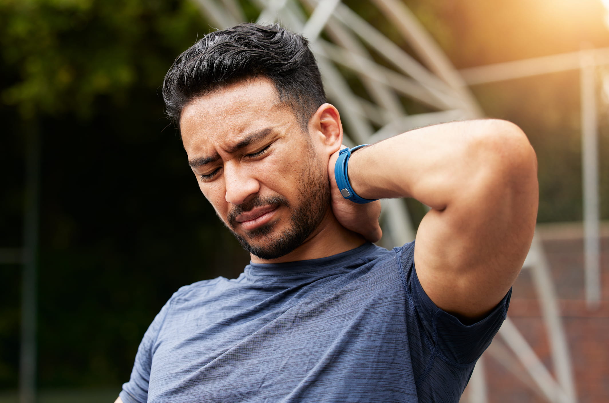 Man with neck pain
