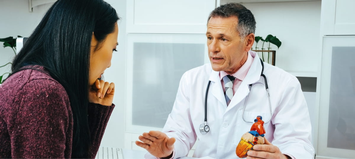 Cardiologist speaking with patient