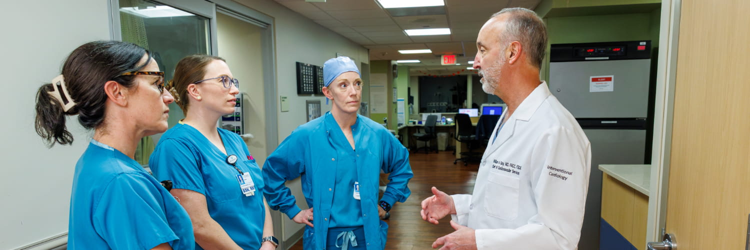 William Gray, MD, and the Lankenau Heart Institute team perform procedures as part of numerous first-in-human Lankenau Institute for Medical Research trials.