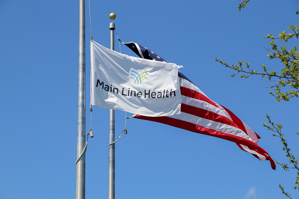 Main Line Health and American flag