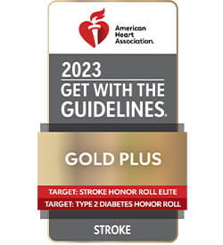 Get With the Guidelines®—Stroke Gold Plus with Target: Stroke Honor Roll Elite and Target Type 2 Diabetes Honor Roll