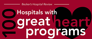 Becker's Hospital Review 100 hospitals with great heart programs logo
