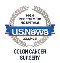 U.S. News Hugh Performing Hospitals - Colon Cancer Surgery