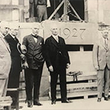 Bryn Mawr hospital cornerstone being laid circa 1927