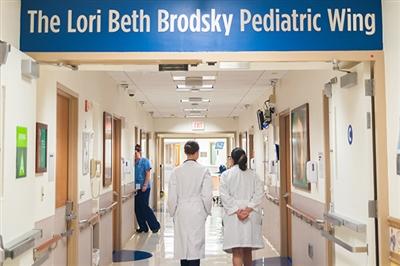 Hallway at the Lori Beth Brodsky Pediatric Wind at Bryn Mawr Hospital