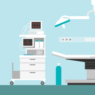 Icon of equipment in a trauma room