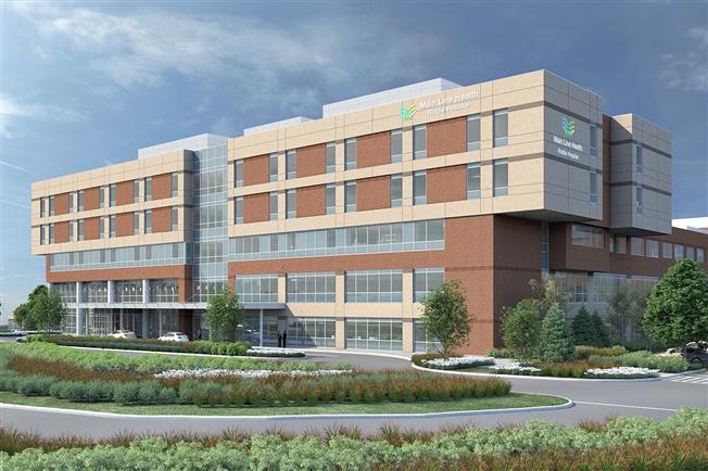 Rendering of planned facade of new Riddle Hospital building Rendering of planned facade of new Riddle Hospital building