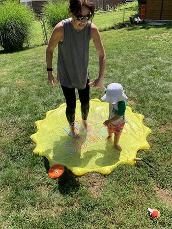 Patient Deirdre Ehinger with her grandson