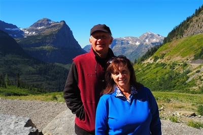 Marilynne and husband hiking