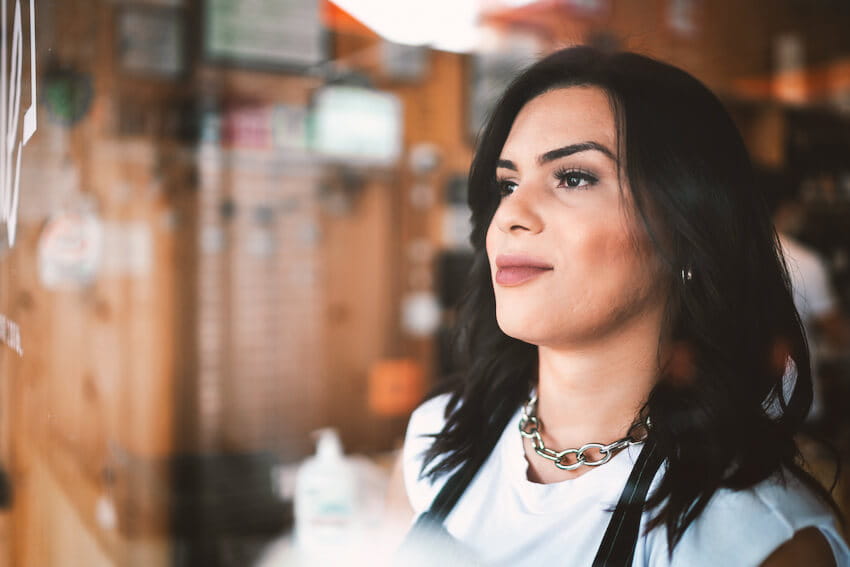 transgender person with feminized features