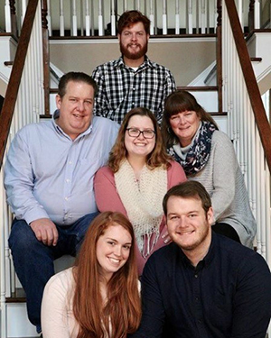 The Brady family Christmas 2017, including children (from top) Sean, KellyAnne, and Edward Jr. with wife Lizzie.