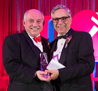 Dr. Kowey (right) receives the Edward S. Cooper, MD award from Peter DiBattiste, MD